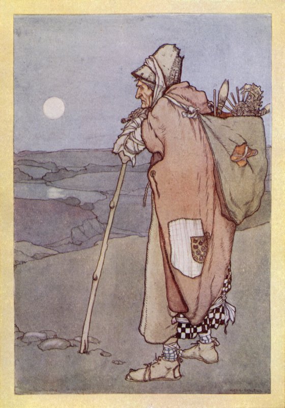 John Keats: Meg Merrilies (farve litho) af Averil Mary Burleigh
