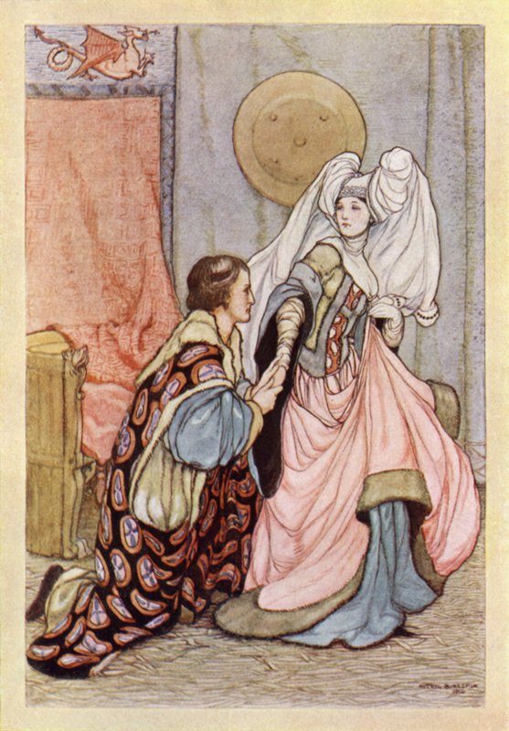 John Keats: Ode On Melancholy (farve litho) af Averil Mary Burleigh