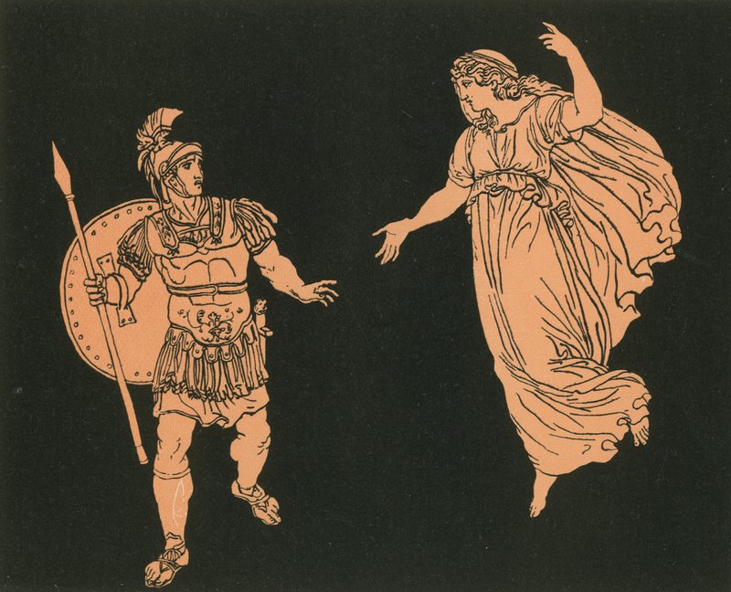 Æneas og skyggen af Creusa af Bartolomeo Pinelli