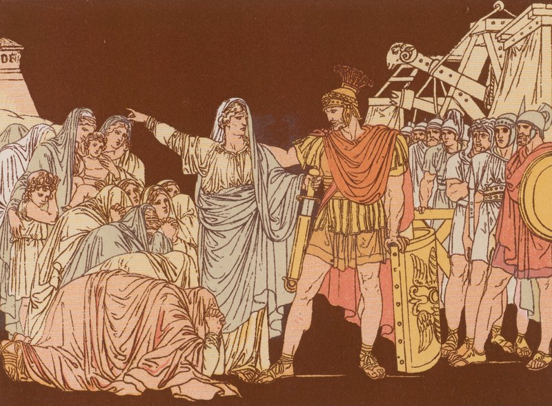 Coriolanus og hans mor af Bartolomeo Pinelli