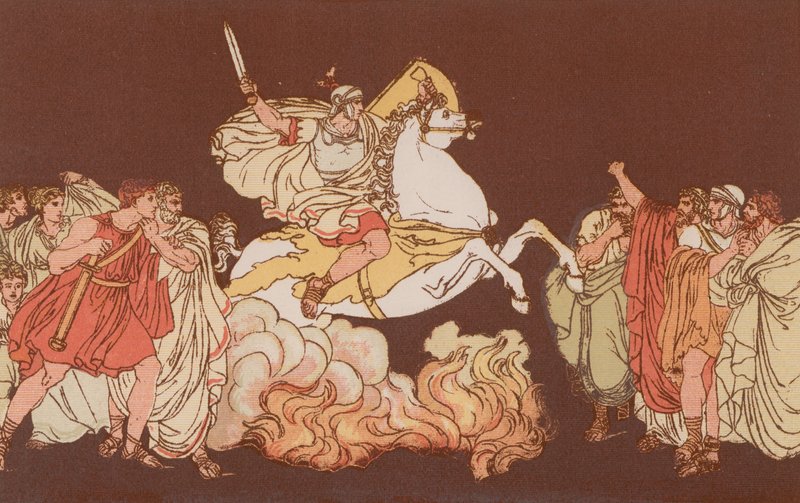 Curtius springer ind i afgrunden af Bartolomeo Pinelli