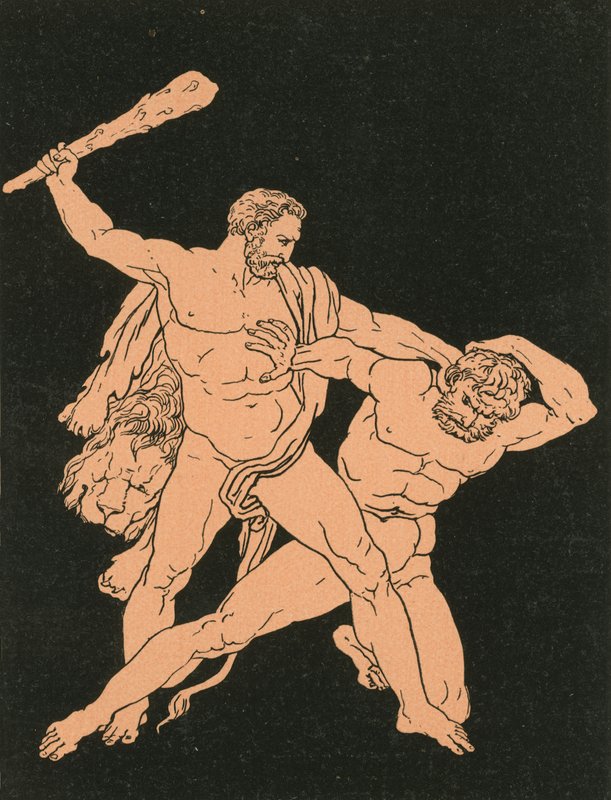 Hercules og Cacus af Bartolomeo Pinelli