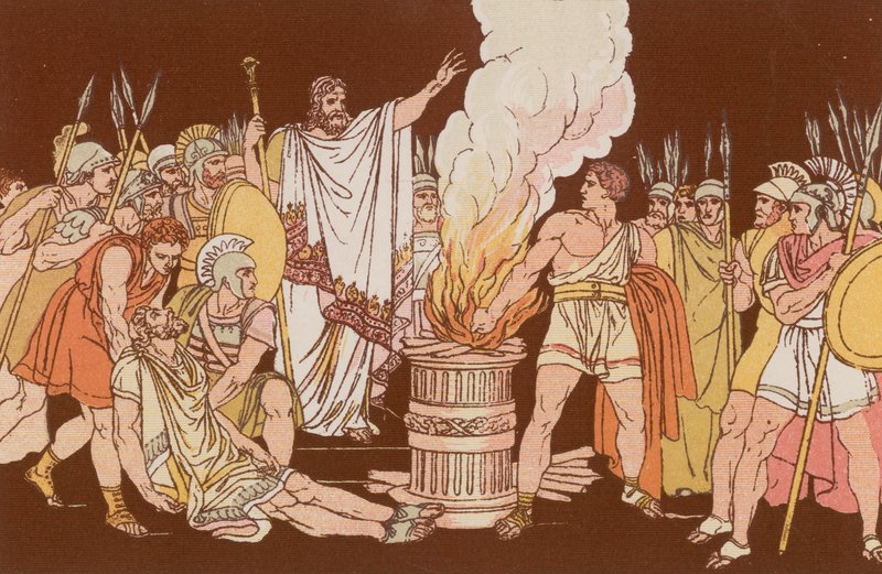 Mutius Scaevola før Lars Porsenna af Bartolomeo Pinelli