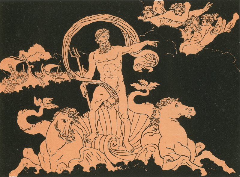 Neptune Stilling the Waves af Bartolomeo Pinelli