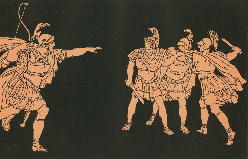 Nisus og Euryalus af Bartolomeo Pinelli