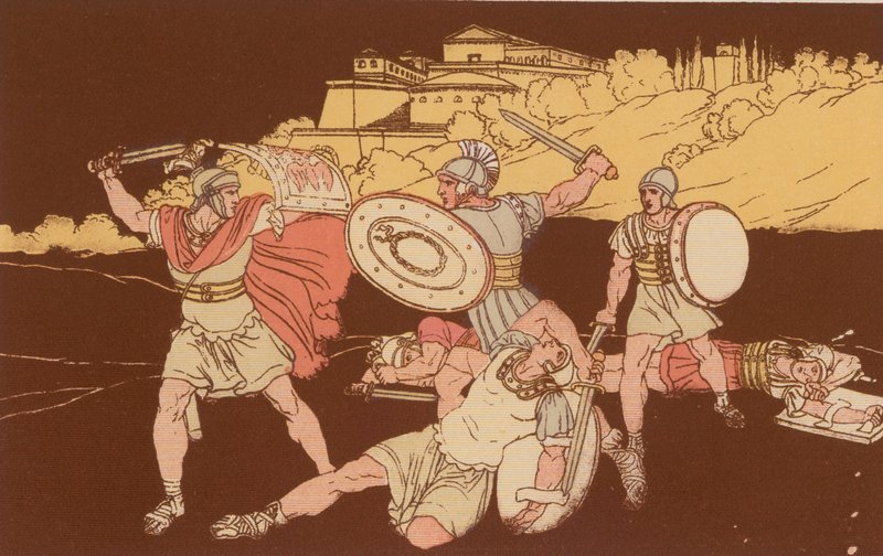 Horatii og Curiatii af Bartolomeo Pinelli