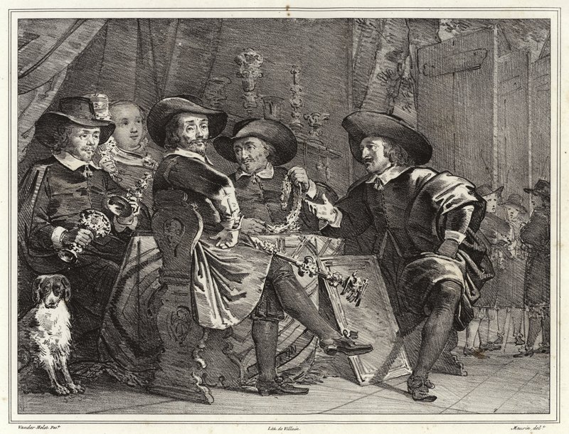 Guvernører for bueskytternes borgervagt, Amsterdam af Bartolomeus van der Helst