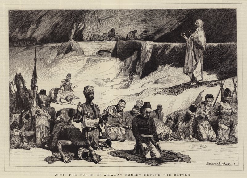 Med tyrkerne i Asien, ved solnedgang før slaget af Jean Joseph Benjamin Constant