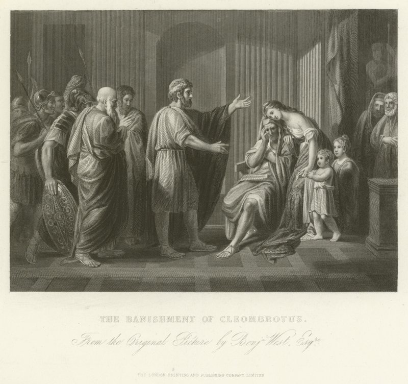 Forvisningen af Cleombrotus af Benjamin West
