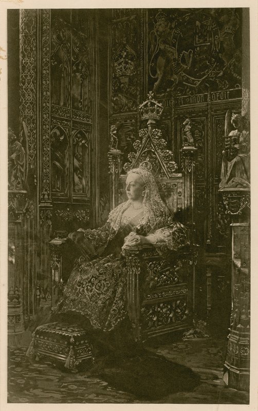 Portræt af dronning Victoria (fotogravure) af Benjamin  Constant