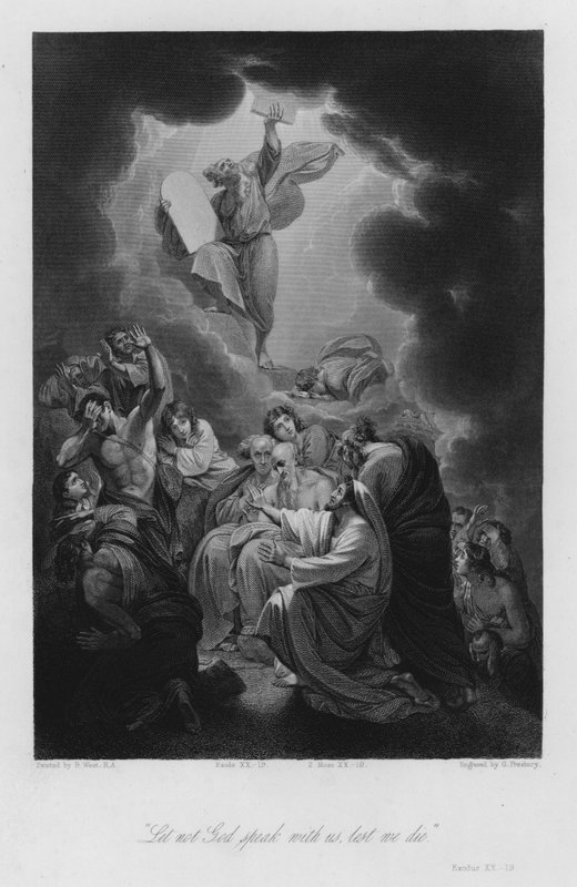 Moses modtog budene, Anden Mosebog XX af Benjamin (after) West