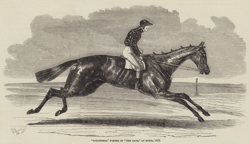 Sangerinde, vinder af The Oaks, i Epsom, 1852 af Benjamin Herring