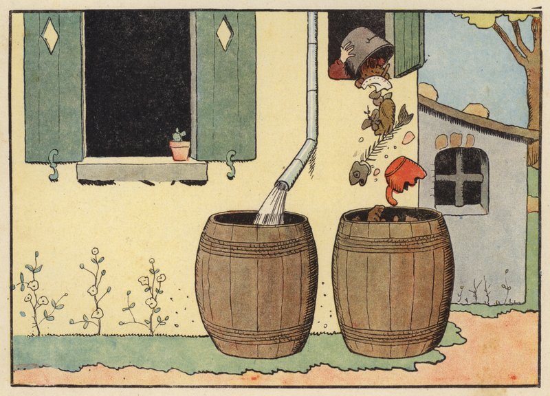Illustration til Chantecler af Benjamin Rabier (farve litho) af Benjamin Rabier