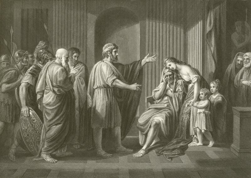 Forvisning af Cleombrotus af Benjamin West