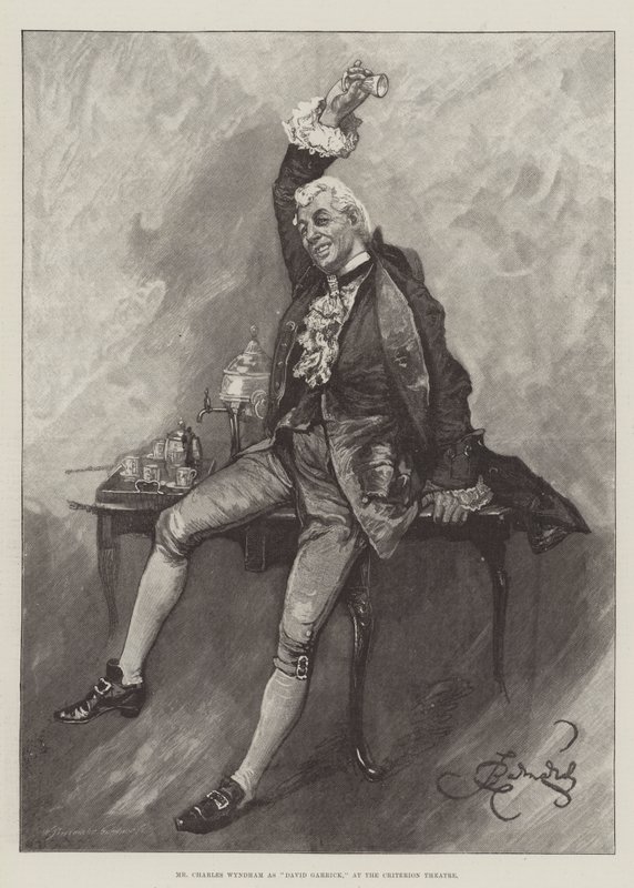 Mr. Charles Wyndham som David Garrick, på Criterion Theatre af Bernard Partridge