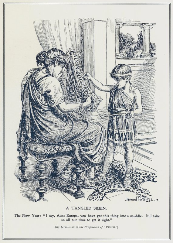 Balkanspørgsmålet, et sammenfiltret nøste (litho) af Bernard (after) Partridge