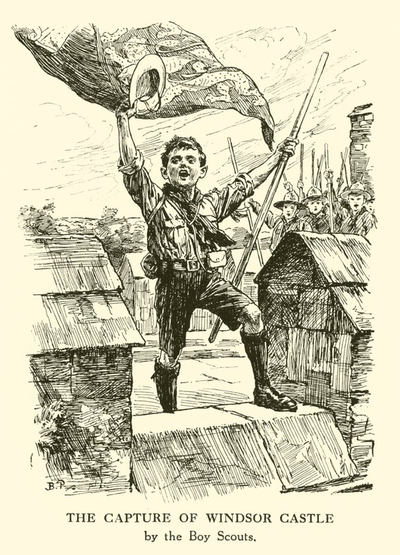 Capture of Windsor Castle (gravering) af Bernard (after) Partridge