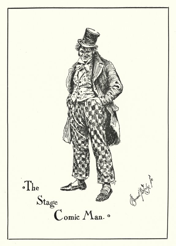 The Stage Comic Man (gravering) af Bernard (after) Partridge