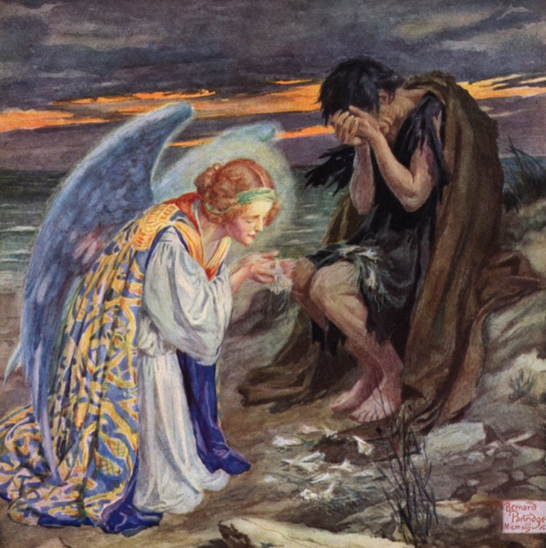 Scene fra Apparent Failure af Robert Browning af Bernard Partridge