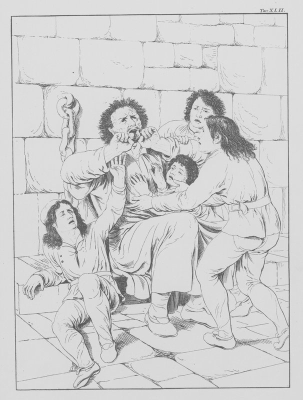 Dantes Guddommelige Komedie, Inferno (Helvede), planche XLII (litografi) af Bernhard Schuler