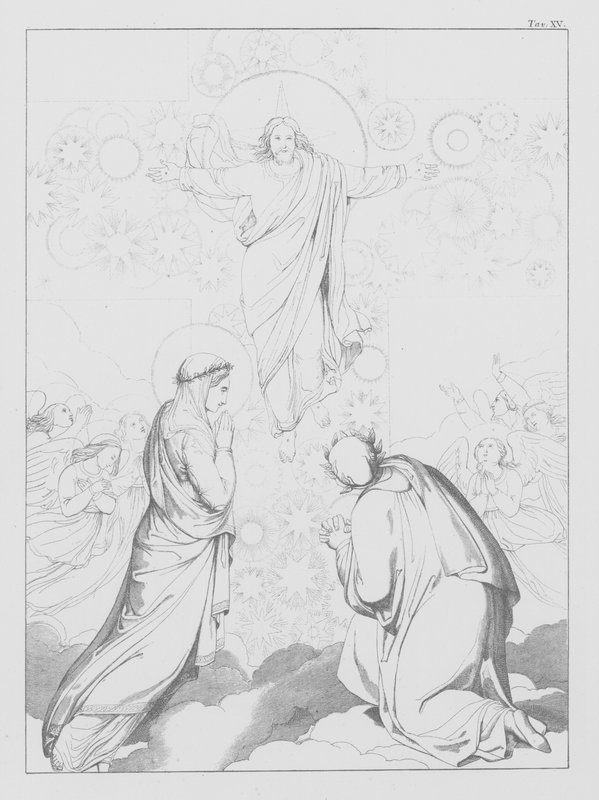 Dantes guddommelige komedie, Paradiso (Himlen), plade XV (litografi) af Bernhard Schuler