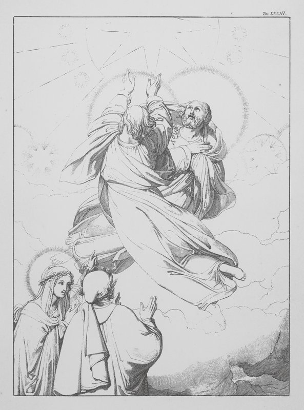 Dantes guddommelige komedie, Paradiso (Himlen), plade XXXIII (litografi) af Bernhard Schuler