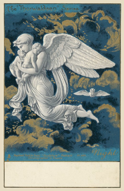 Nat (farve litho) af Bertel (after) Thorvaldsen