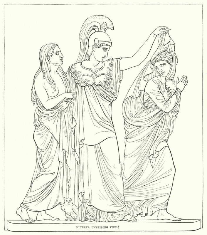 Minerva afslørende Vice af Bertel after Thorvaldsen