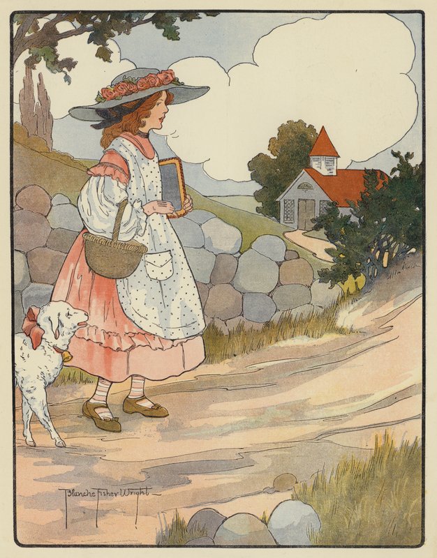 Marias lam (farve litho) af Blanche Fisher Wright