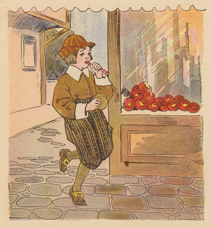 Børnerim: Handy Pandy (farvelitografi) af Blanche Fisher Wright