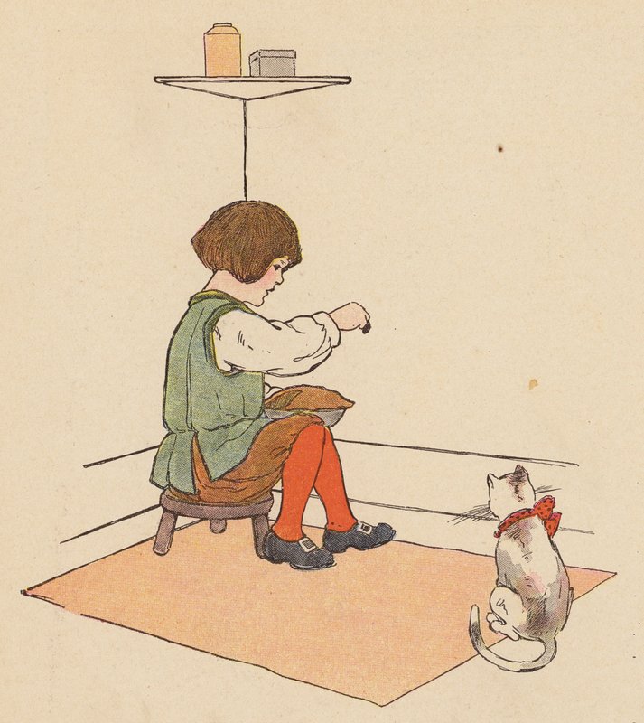 Børnerim: Lille Jack Horner (farvelitografi) af Blanche Fisher Wright