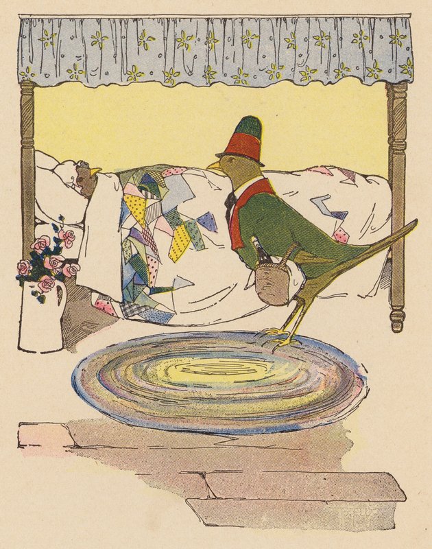 Børnerim: Lille Jenny Wren (farvelitografi) af Blanche Fisher Wright
