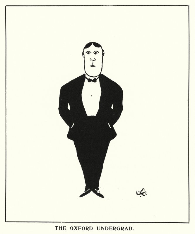 Oxford Quips: The Oxford Undergrad (litho) af Bohun Lynch