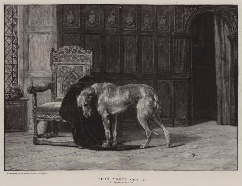 Den tomme stol af Briton Riviere