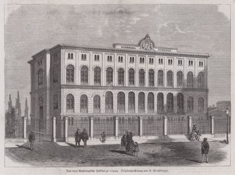 New Institute of Pathology, Leipzig, Tyskland (gravering) af Bruno Heinrich Strassberger