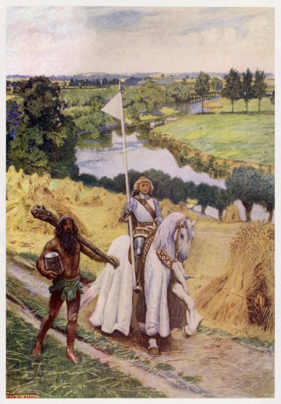 "Tidlig en sommerdag" (farve litho) af Byam (after) Shaw