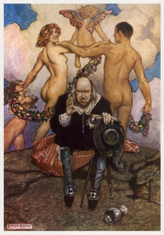 "Jeg hader, at jeg elskede" (farve litho) af Byam (after) Shaw