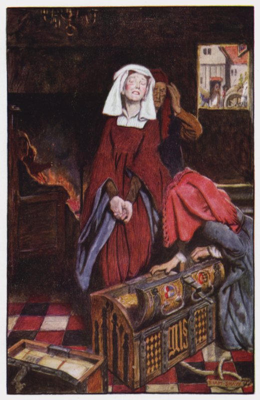 Illustration til The Cloister and The Hearth af Charles Reade (farve litho) af Byam (after) Shaw
