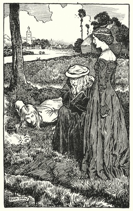 Illustration til The Cloister and The Hearth af Charles Reade (litho) af Byam (after) Shaw