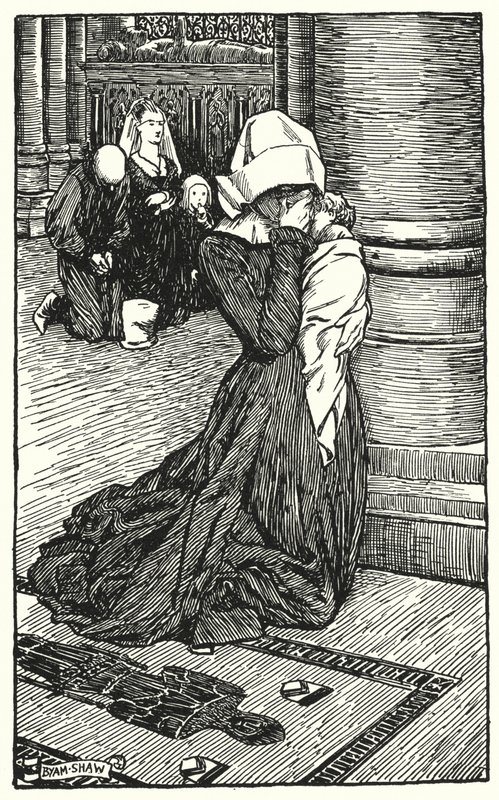 Illustration til The Cloister and The Hearth af Charles Reade (litho) af Byam (after) Shaw