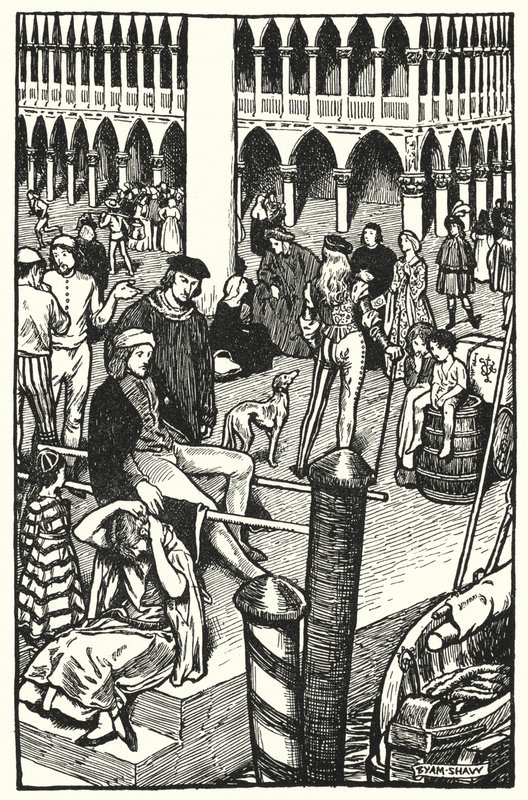 Illustration til The Cloister and The Hearth af Charles Reade (litho) af Byam (after) Shaw