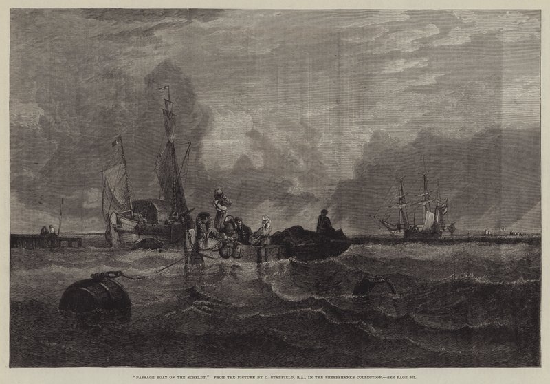 Passagebåd på Schelde af C. Stanfield