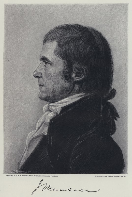 overdommer Marshall (litho) af C.B.J.F. de (after) Saint Memin