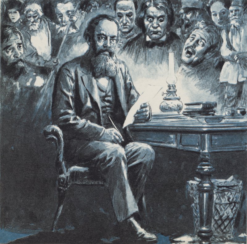 Dostojevskij (farvelitografi) af C.L. Doughty