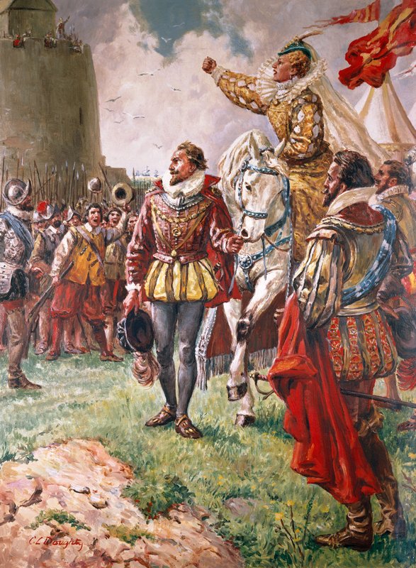 Elizabeth I (1533-1603) The Warrior Queen (gouache på papir) af C.L. Doughty