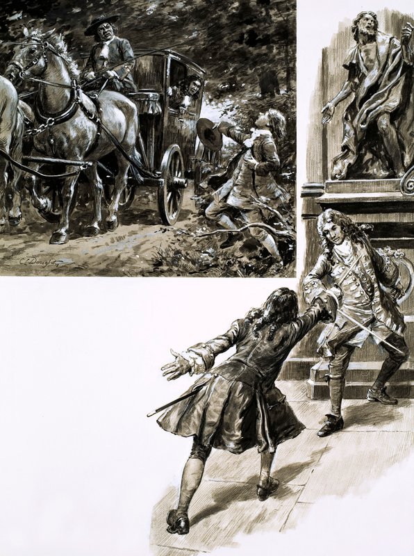 George Frederic Händel (gouache på papir) af C.L. Doughty