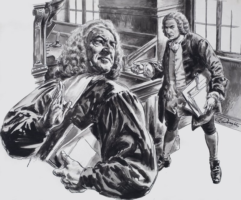 Johann Sebastian Bach (gouache på papir) af C.L. Doughty