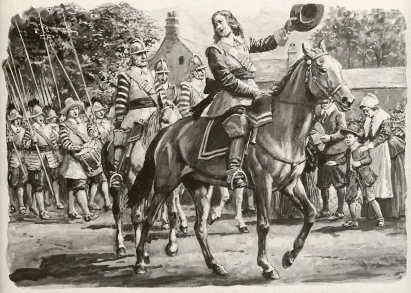 John Hampden (farvelitografi) af C.L. Doughty