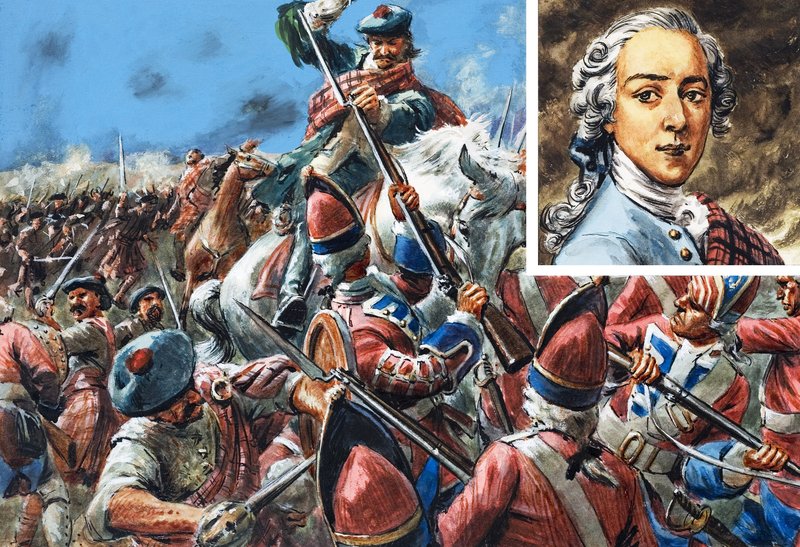 Slaget ved Culloden (gouache på papir) af C.L. Doughty