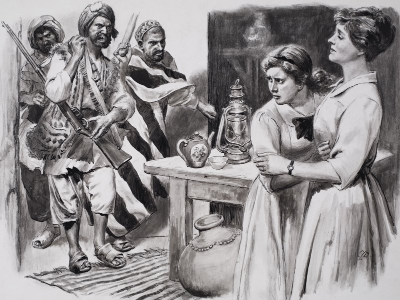 Heltinden fra Peshawar (gouache på papir) af C.L. Doughty